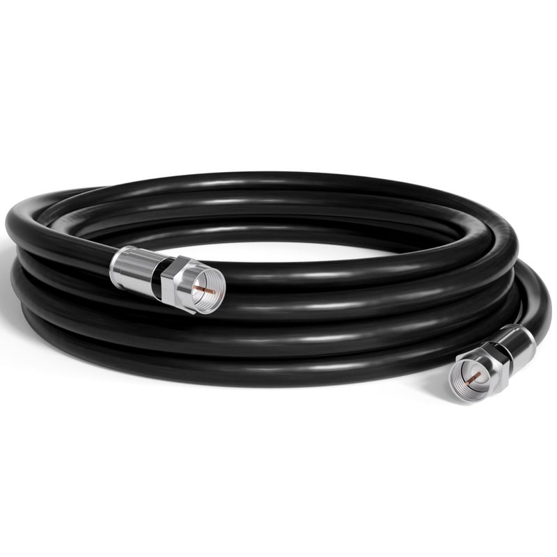 THE CIMPLE CO Coaxial Cable, 6 FT, Indoor/Outdoor, High Speed Internet, Satellite Extension, RG6, Dual Shielded Coax, CATV, UV Resistant, Weather Proof, CL2 Rated, 1.8 Meters, Black - Image 1
